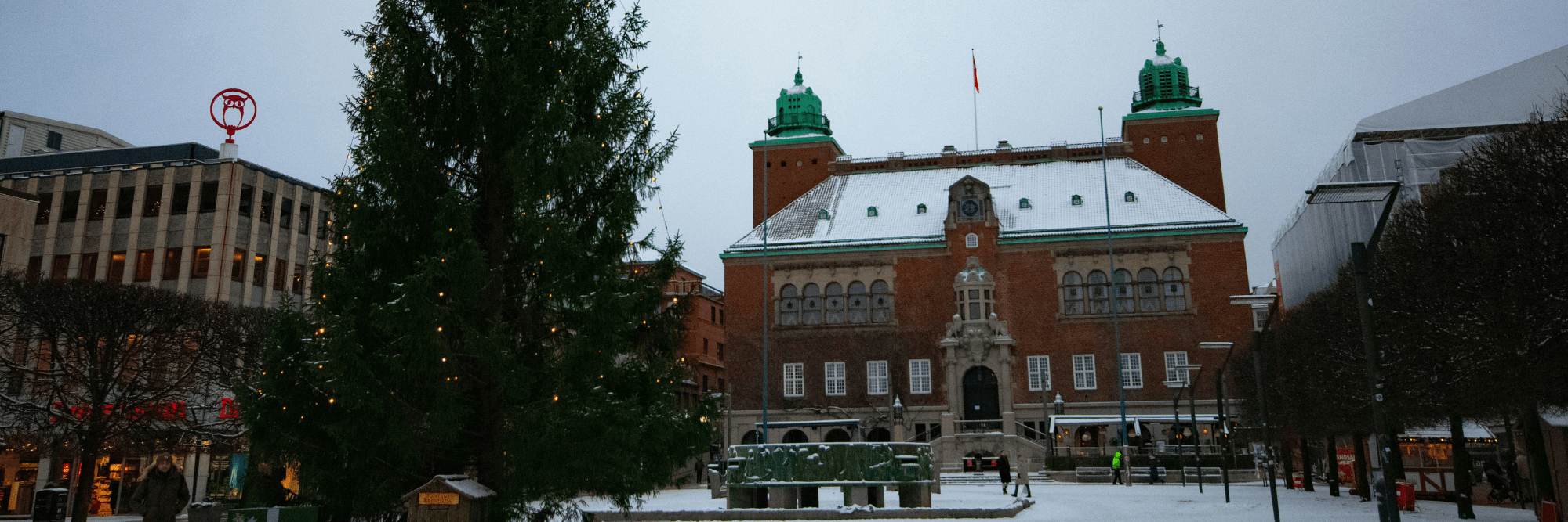 Vy över torget i Borås