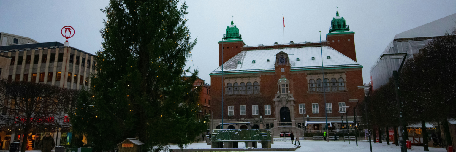 Vy över torget i Borås