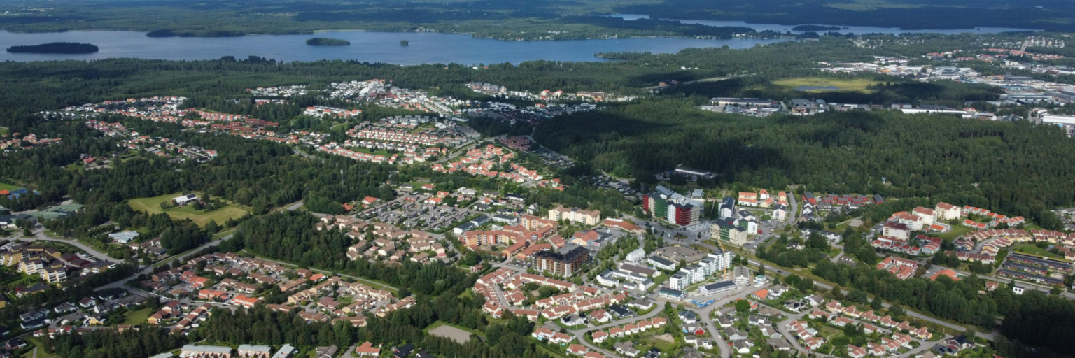Översiktsvy över Växjö